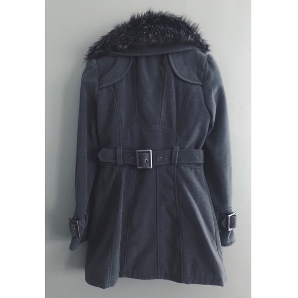 🆕 Worthington Fur Collared Peacoat - Picture 6 of 6